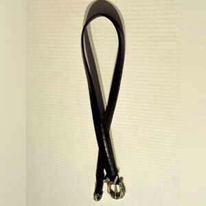 Vintage Coldwater Creek Leather Belt Alligator Croc Print 91017 Black Medium